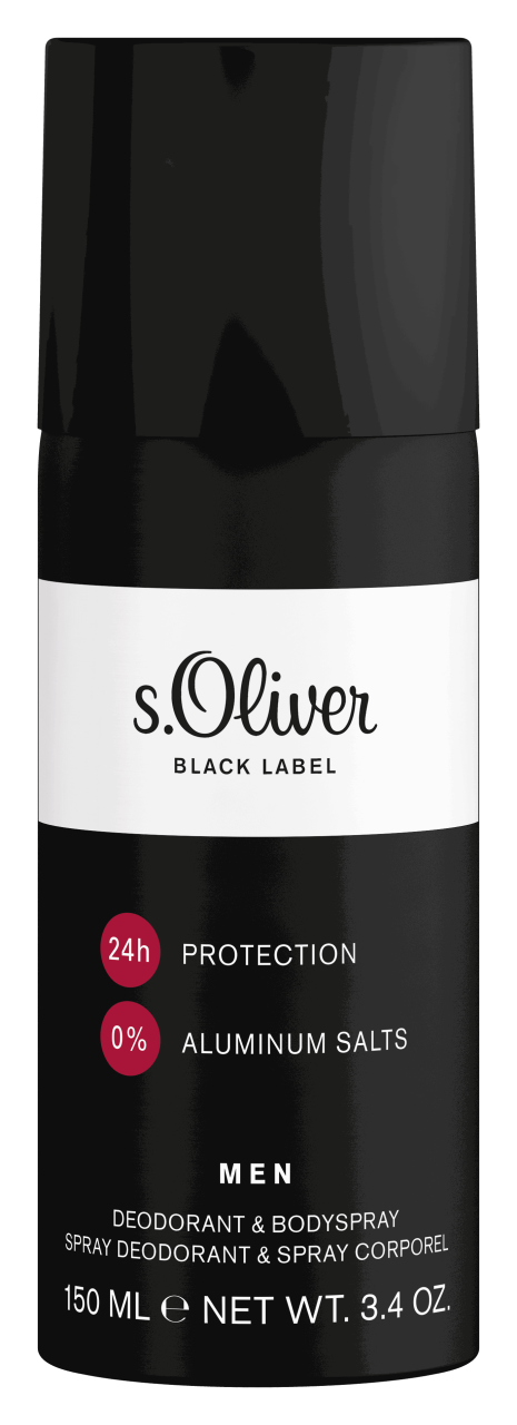 S.OLIVER,dezodorant w sprayu Black Label 24h,przód