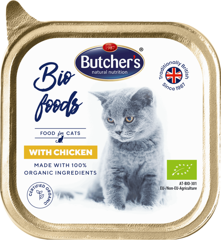 BUTCHER'S,karma pełnoporcjowa, mokra dla dorosłych kotów z kurczakiem,przód