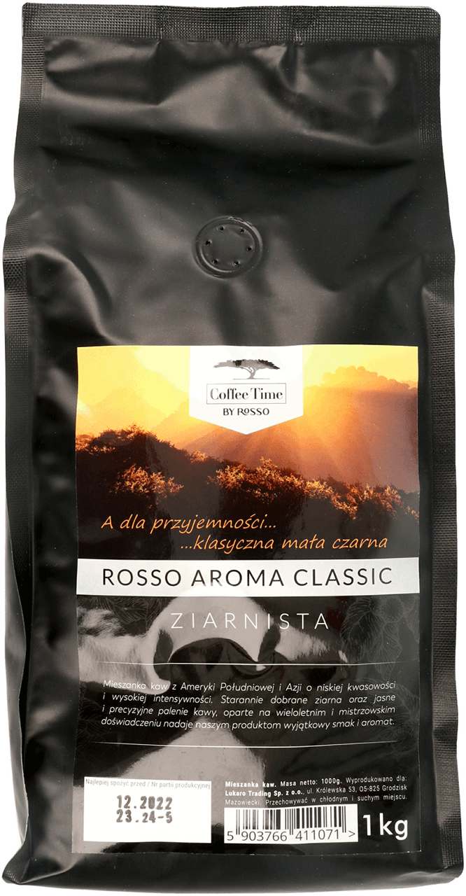 COFFE TIME BY ROSSO,kawa ziarnista Aroma Classic,przód