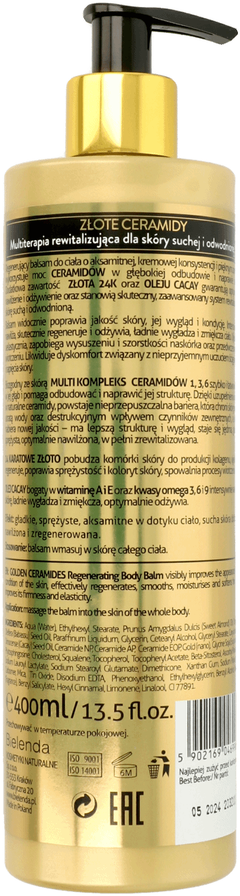 BIELENDA, Złote Ceramidy, regenerujący balsam do ciała do skóry suchej i odwodnionej, 400 ml | Drogeria Rossmann.pl BIELENDA, Złote Ceramidy, regenerujący balsam do ciała do skóry suchej i odwodnionej, 400 ml | Drogeria Rossmann.pl