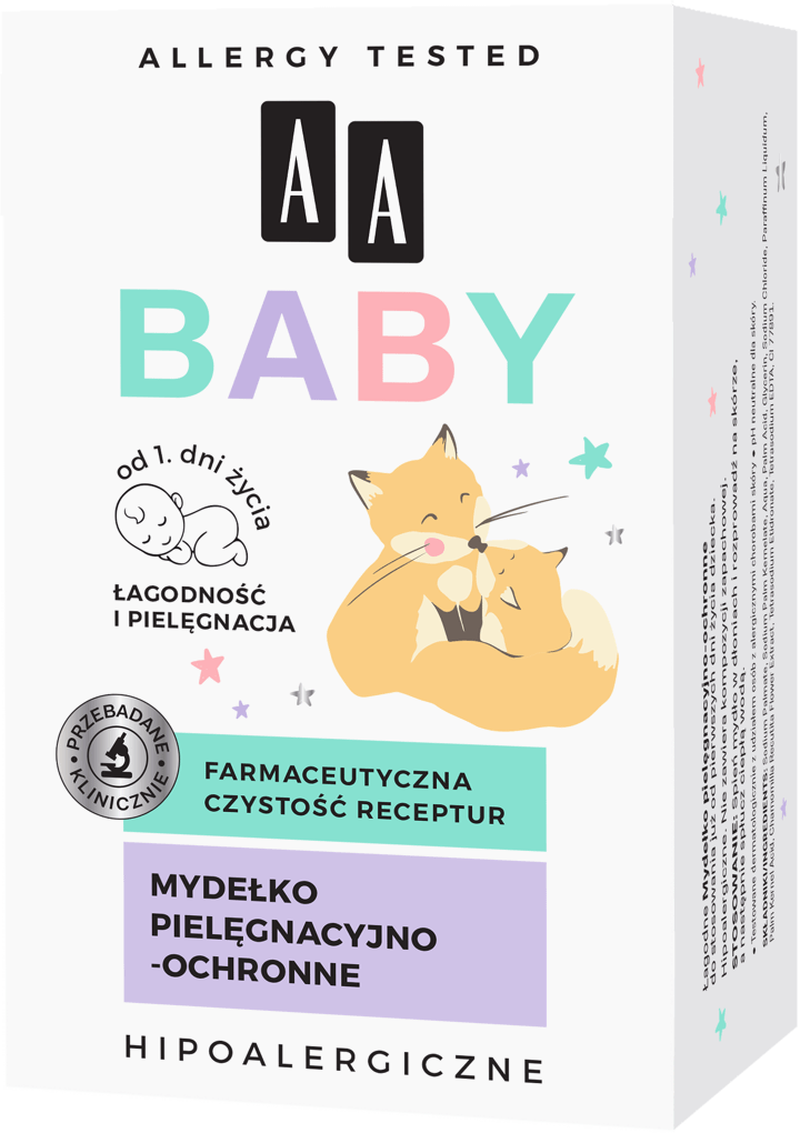 AA BABY,hipoalergiczne mydełko pielęgnacyjno-ochronne,kompozycja-1