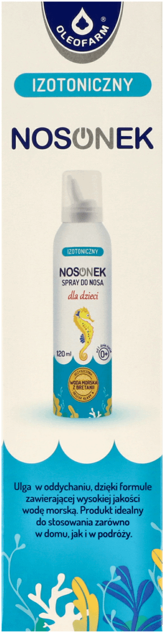 NOSONEK,izotoniczny spray do nosa dla dzieci,lewa