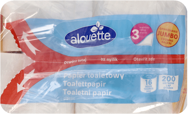 ALOUETTE,papier toaletowy 3-warstwowy,lewa