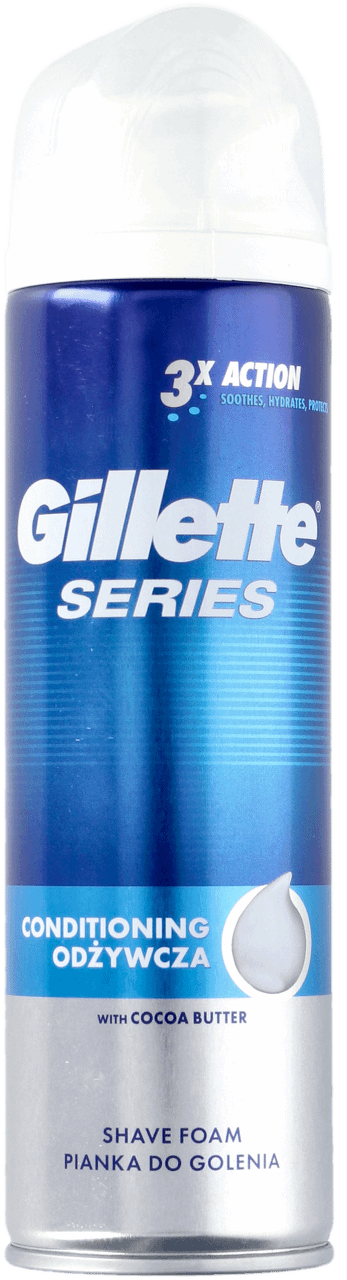GILLETTE,odżywcza pianka do golenia dla mężczyzn,przód