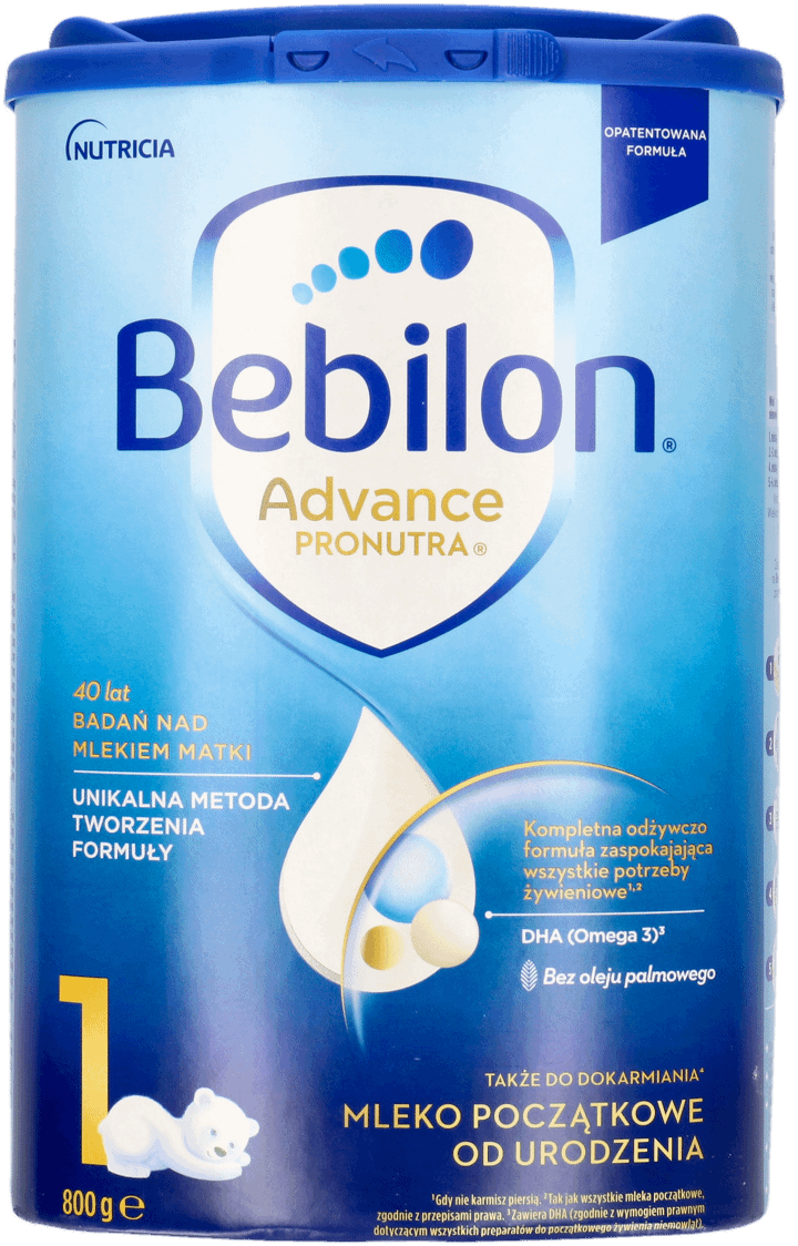 BEBILON,mleko początkowe w proszku dla niemowląt, 1, od urodzenia,przód
