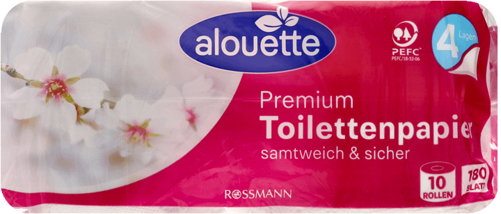 ALOUETTE,papier toaletowy 4-warstwowy,góra