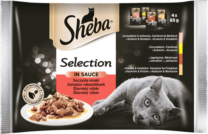 SHEBA,karma pełnoporcjowa, mokra dla dorosłych kotów, kolekcja soczystych smaków,przód