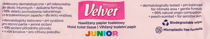 VELVET,nawilżany papier toaletowy dla dzieci,lewa