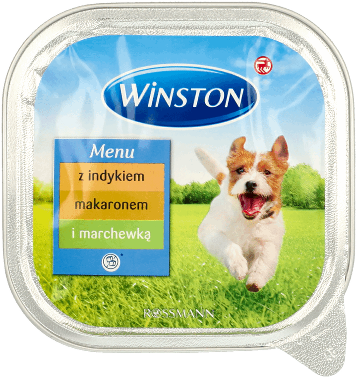 WINSTON, Menu Łasucha, karma pełnoporcjowa, mokra dla dorosłych psów z  indykiem i makaronem, 300 g | Drogeria Rossmann.pl