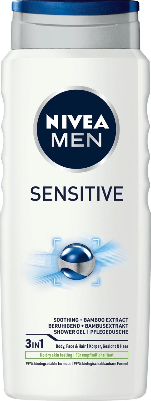NIVEA MEN,żel pod prysznic do ciała, twarzy i włosów dla mężczyzn,przód