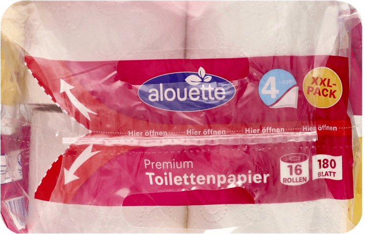 ALOUETTE,papier toaletowy 4-warstwowy,góra