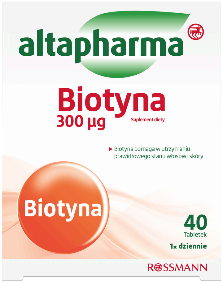 ALTAPHARMA,suplement diety biotyna 300 µg,przód