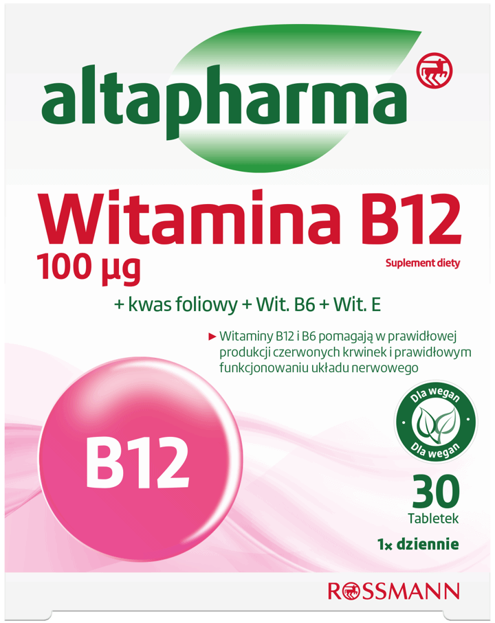 ALTAPHARMA, tabletki Witamina B12, suplement diety, 30 szt. Drogeria Rossmann.pl