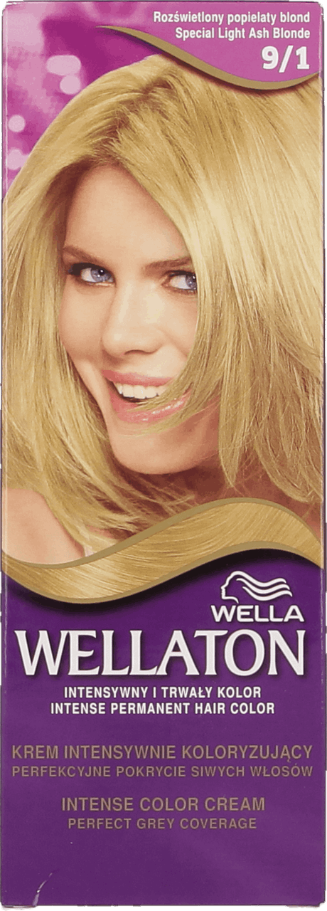 WELLA WELLATON,krem intensywnie koloryzujący, nr 9/1 Rozświetlony Popielaty Blond,przód
