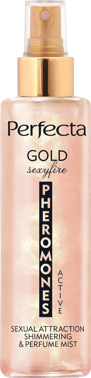 PERFECTA,rozświetlająca mgiełka perfumowana dla kobiet, Gold Sexyfire,przód