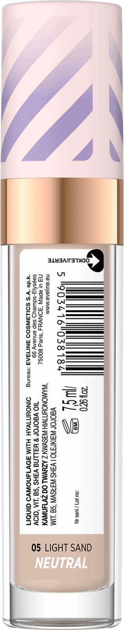 EVELINE COSMETICS, Liquid Camouflage, korektor, nr 05 Light Sand, 7,5 ...