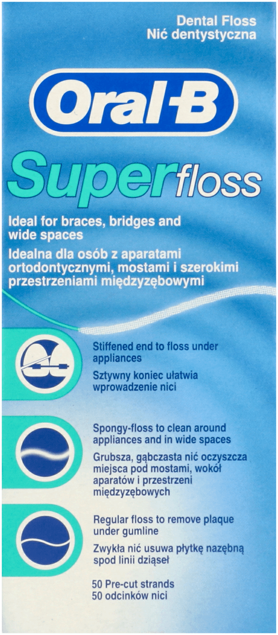 ORAL-B, SuperFloss, nić dentystyczna , 1 szt. | Drogeria Rossmann.pl