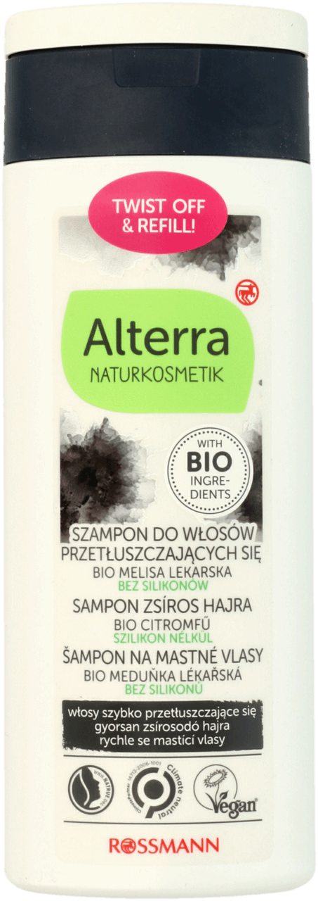 ALTERRA,szampon do włosów przetłuszczających się ,przód