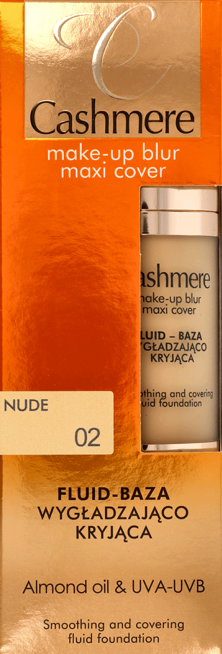 CASHMERE,fluid-baza wygładzająco-kryjąca nr 02 Nude,przód