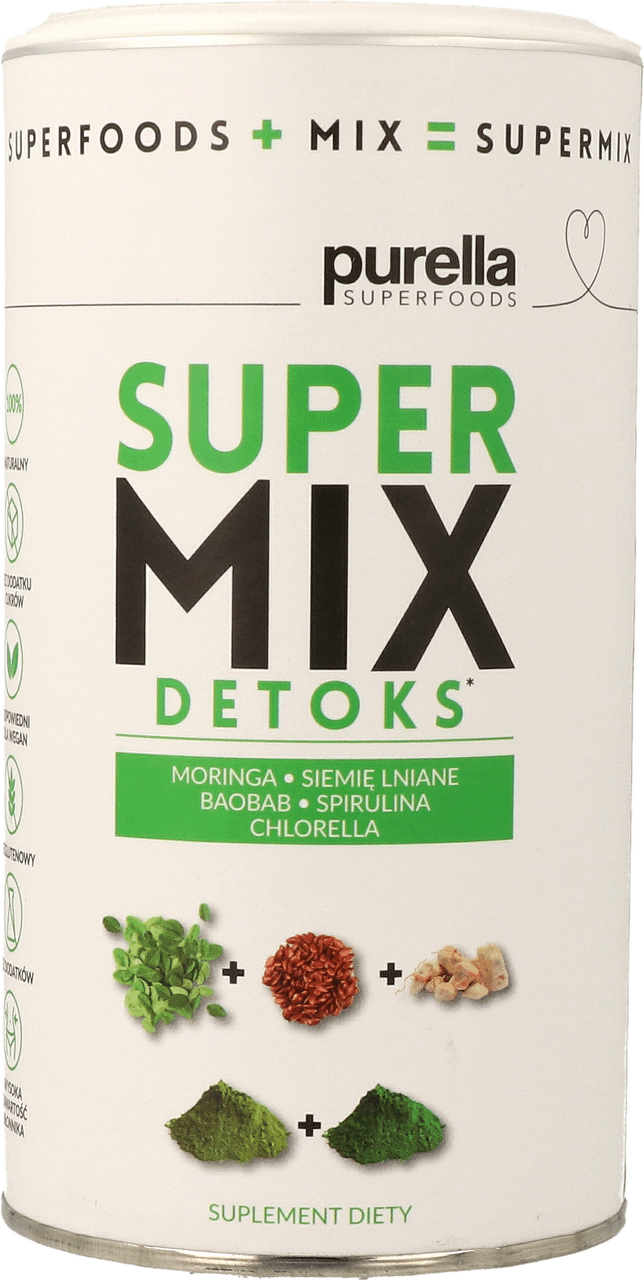 PURELLA SUPERFOODS,mieszanka superfoods, detox,przód
