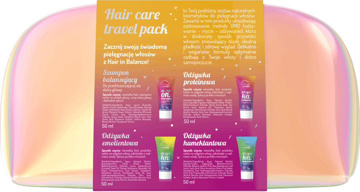 ONLYBIO,hair care travel pack,tył