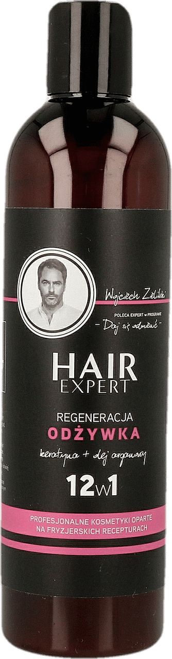 HAIR EXPERT,odżywka do włosów 12w1 keratyna roślinna,przód