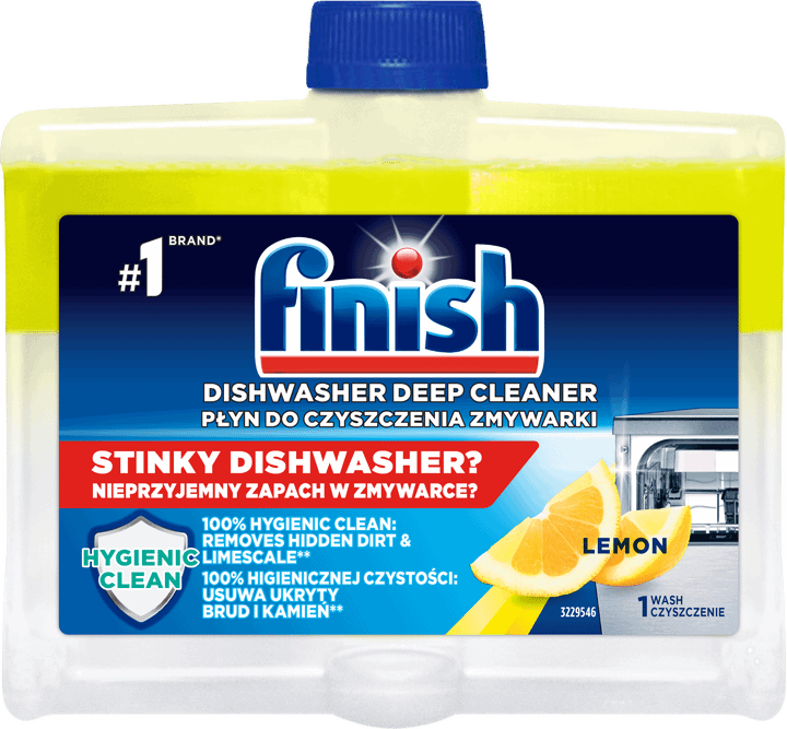 FINISH,płyn do czyszczenia zmywarki cytrynowy,przód