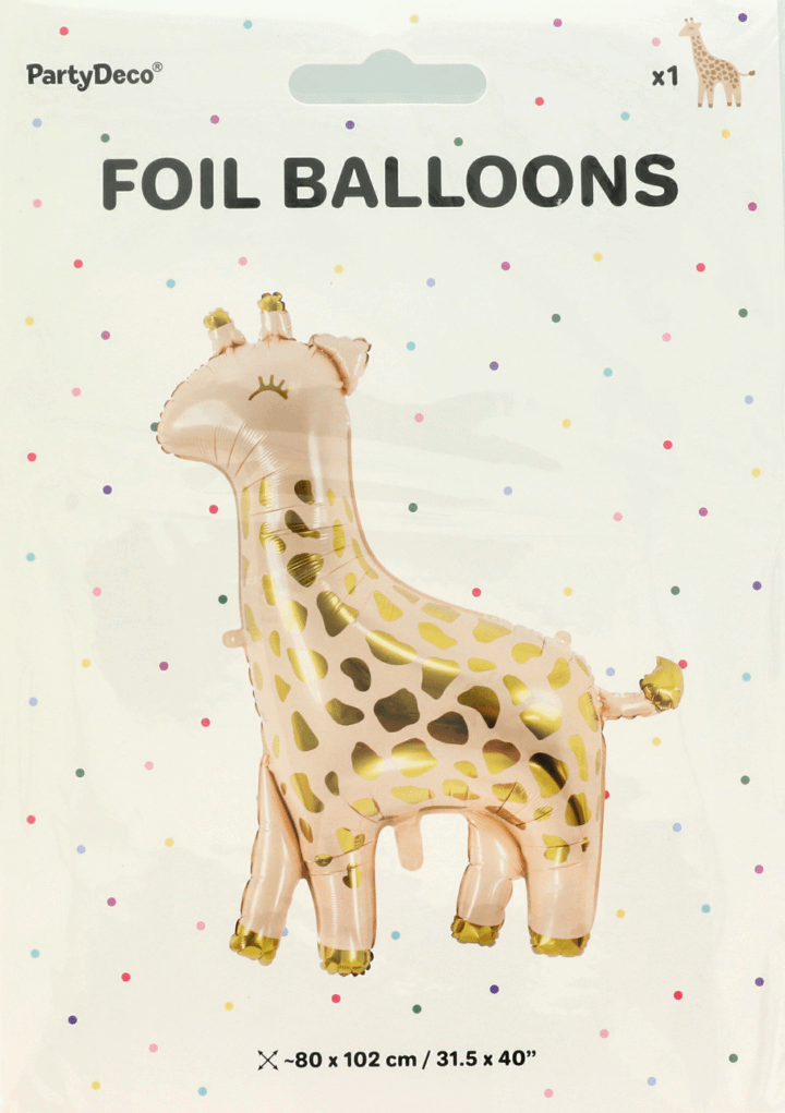PARTY DECO, balon foliowy Żyrafa, wym.