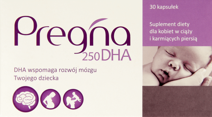 PREGNA,suplement diety dla kobiet w ciąży i karmiących piersią,przód