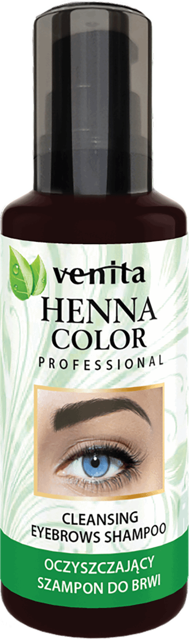 VENITA,oczyszczający szampon do brwi zwiększający trwałość henny,przód