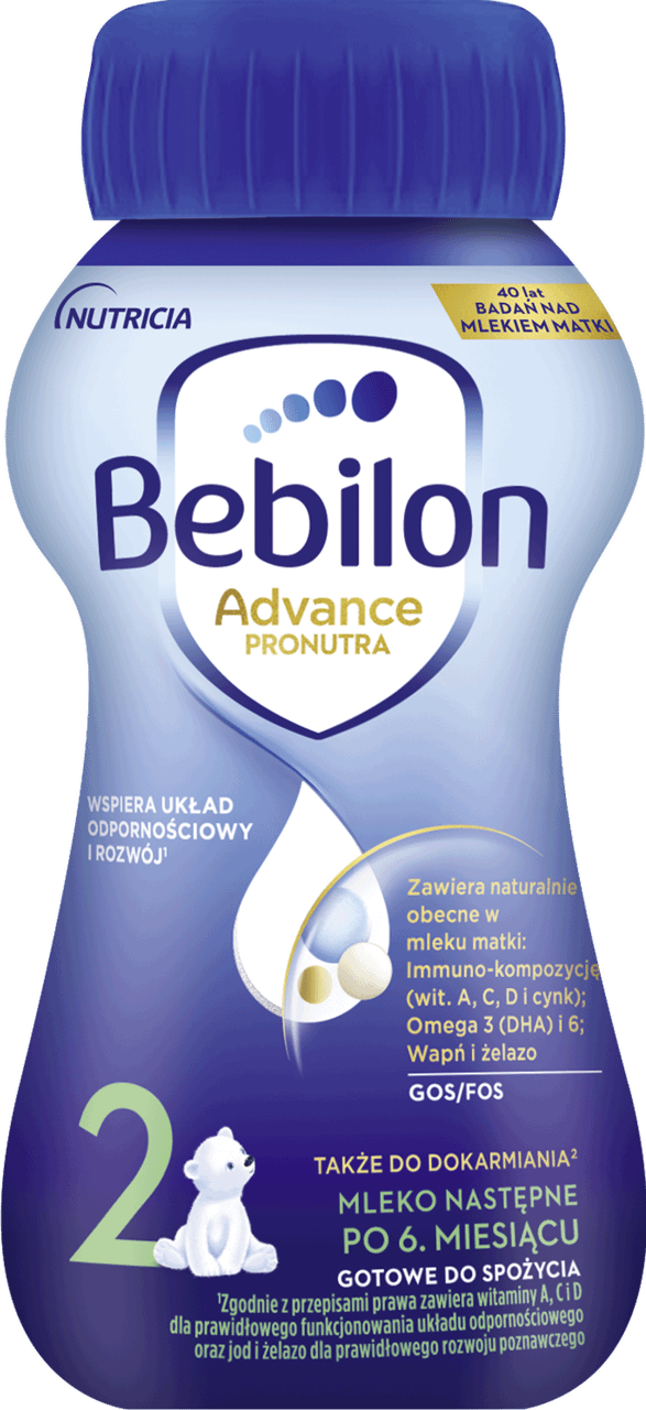 BEBILON,mleko następne dla niemowląt po 6. m-cu, gotowe do spożycia,przód