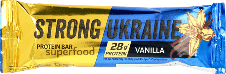 UKRAINA,baton proteinowy o samku waniliowym,przód