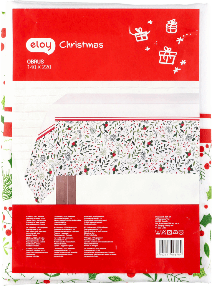Eloy christmas obrus 140 x 200 cm 1 szt drogeria rossmann pl