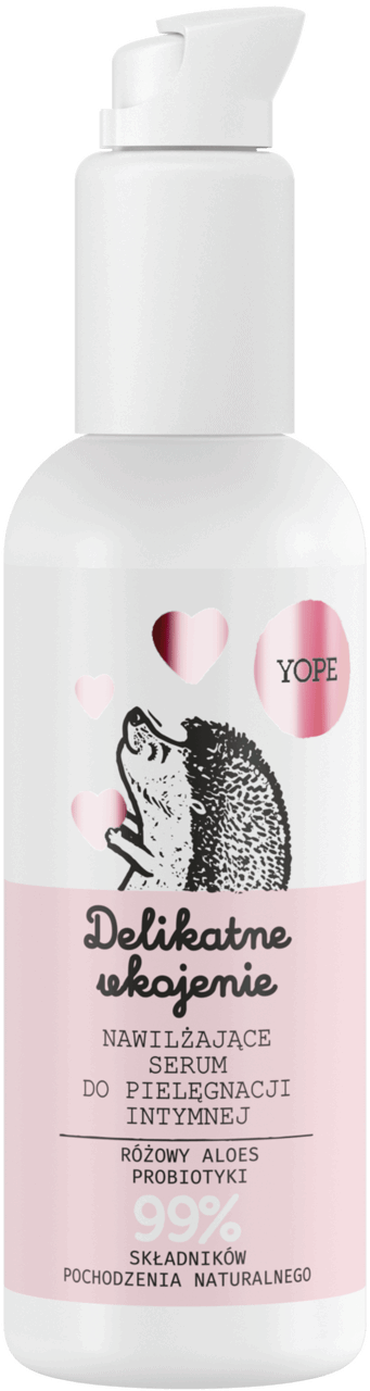 YOPE,nawilżające serum do pielęgnacji intymnej różowy aloes, probiotyki,przód
