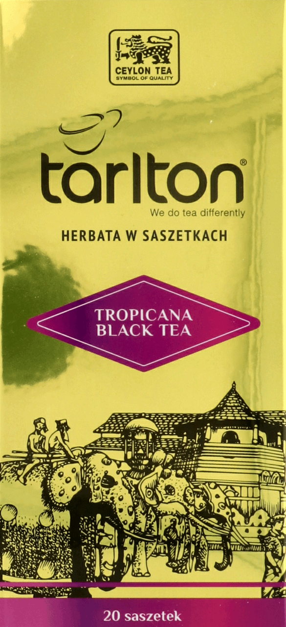 TARLTON,herbata czarna o smaku owoców tropikalnych,przód
