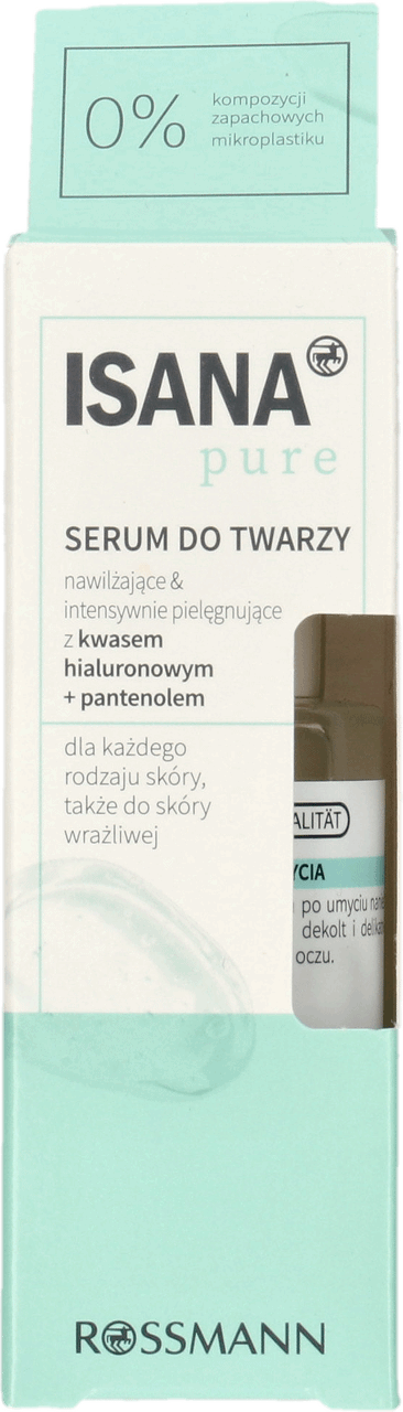ISANA,serum do twarzy z kwasem hialuronowym i pantenolem,przód