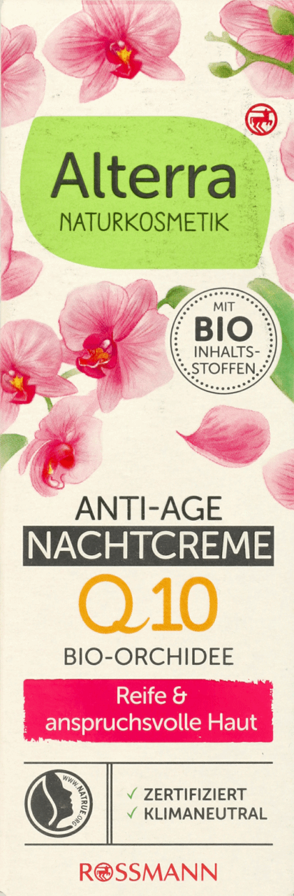 ALTERRA,krem przeciwzmarszczkowy na noc z Bio orchideą,przód