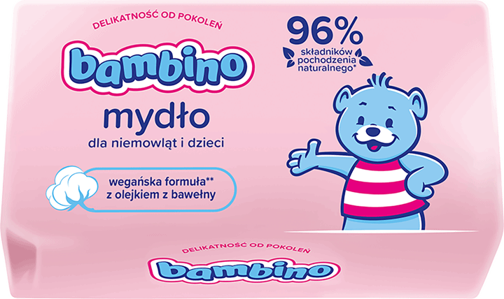 BAMBINO,mydło z lanoliną dla niemowląt i dzieci,przód