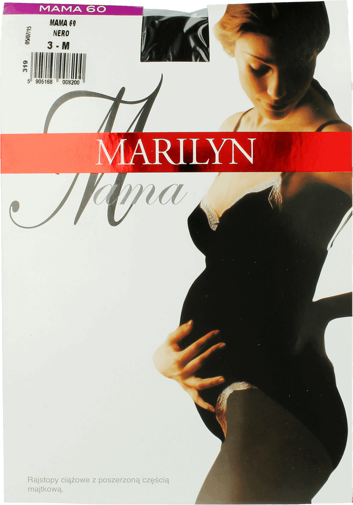 MARILYN,rajstopy dla kobiet w ciąży Nero, rozm 3-M,przód