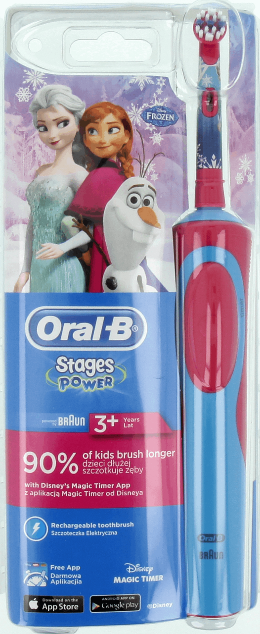 Oral B Kids Szczoteczka Elektryczna Stworzona W Technologii Braun Z Postaciami Kraina Lodu 1 Szt Drogeria Rossmann Pl
