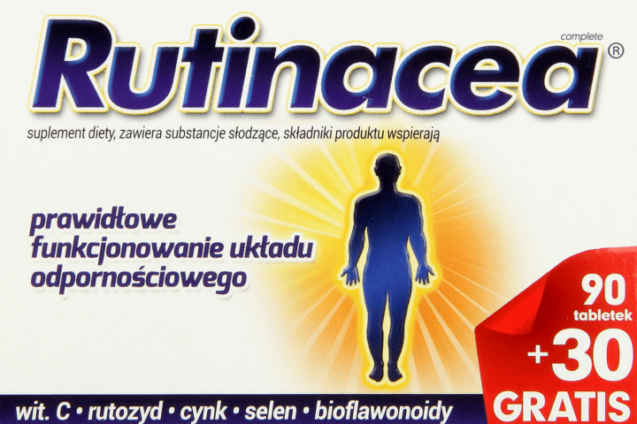 RUTINACEA,suplement diety wspierający prawidłowe funkcjonowanie układu odpornościowego,przód