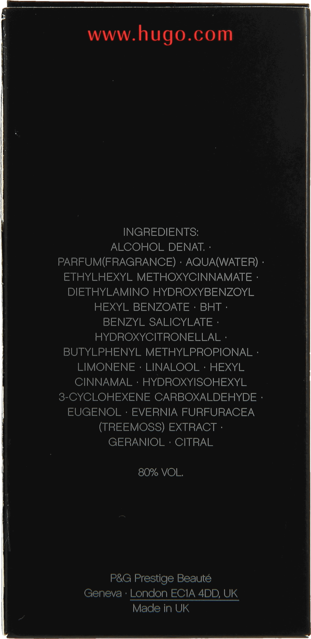 hugo boss deep red ingredients