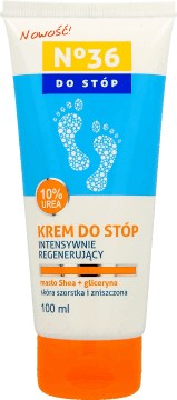 NO 36,krem do stóp intensywnie regenerujący, 10% Mocznika,przód