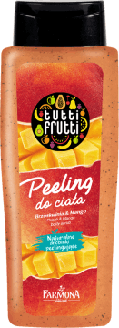 FARMONA TUTTI FRUTTI,peeling do ciała, brzoskwinia i mango,przód