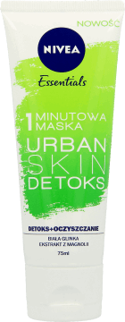 Nivea, Urban Skin, 1-minutowa maska oczyszczająca, 75 ml, nr kat. 271218