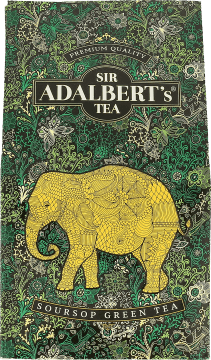 SIR ADALBERT'S TEA,zielona herbata z wyciągiem z soursop,przód