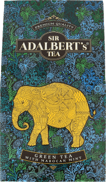 SIR ADALBERT'S TEA,herbata zielona z marokańską miętą - liściasta,przód