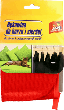 JAN NIEZBĘDNY,rękawica do kurzu i sierści,przód