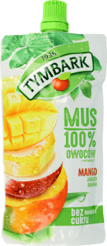 TYMBARK,mus mango, jablko, banan, bez dodatku cukru,przód
