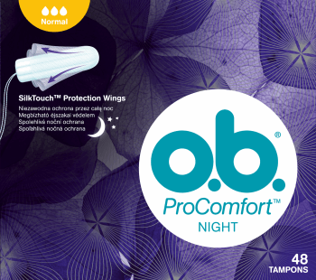 O B Procomfort Night Tampony Higieniczne Normal 48 Szt